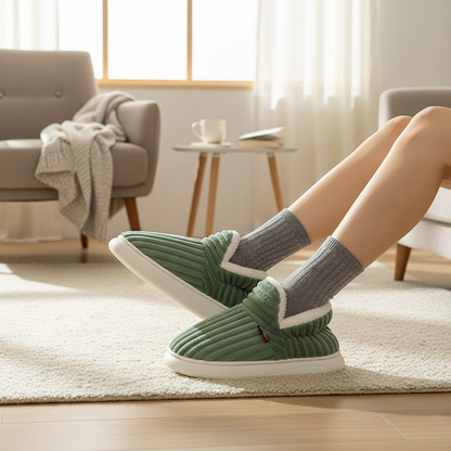 Evshine Soft Sole Slippers For Women Winter Fashion Women Fur Slippers Fuzzy Plush Men Slippers Warm Furry Women Cotton Shoes