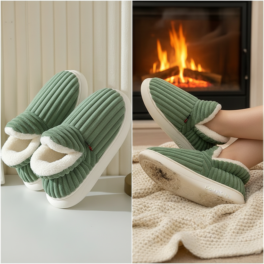 Evshine Soft Sole Slippers For Women Winter Fashion Women Fur Slippers Fuzzy Plush Men Slippers Warm Furry Women Cotton Shoes